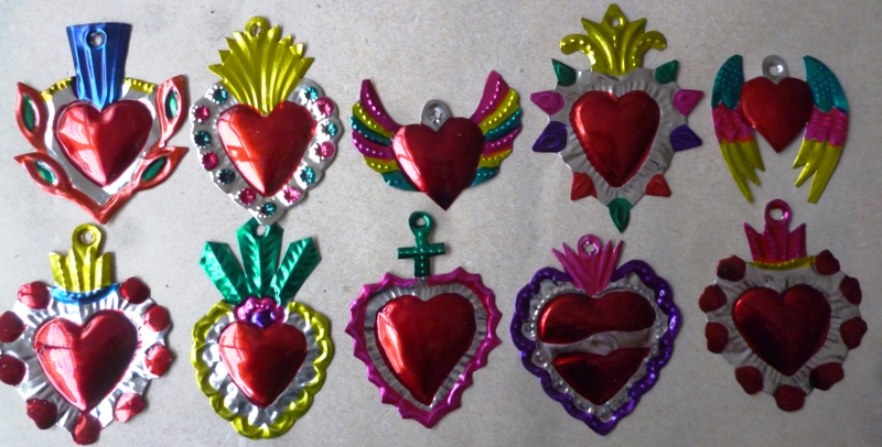 Sacred Hearts, Tin Ornaments