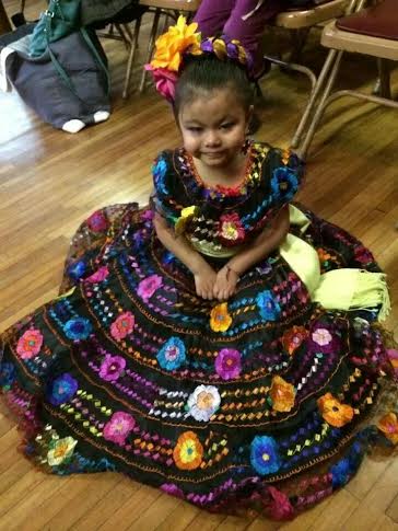 Chiapas dress Costume 6 rows 60cm Children 6 olanes