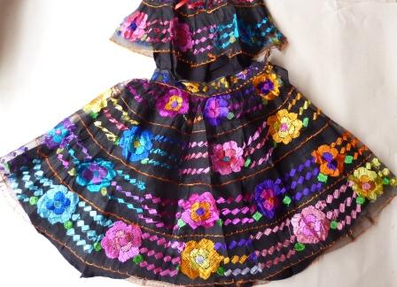 Chiapas Dress Costume 4 rows 16" Toddlers VUELO SENCILLO