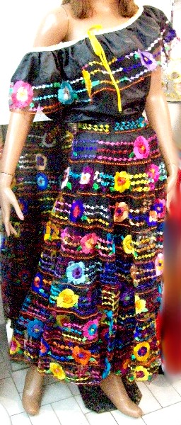 Chiapas Dress Costume 9 rows 35\"